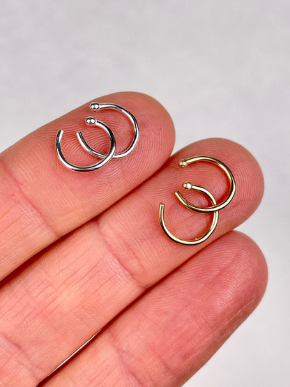 Minimalist Hoops in Silver and Gold  *Live your life collection