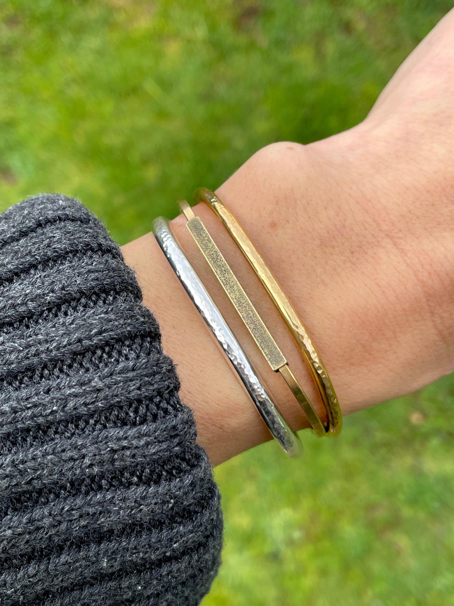 The square brass stacking cuff