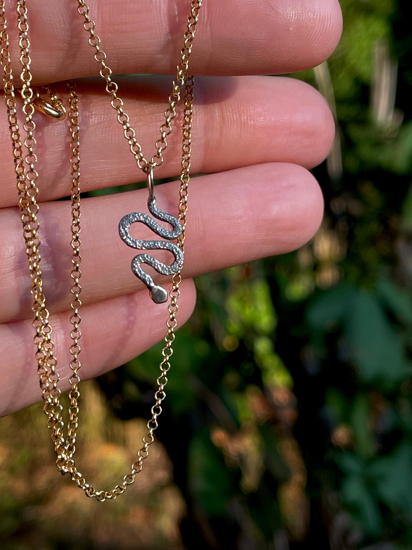 Gold and Silver Serpent Necklace