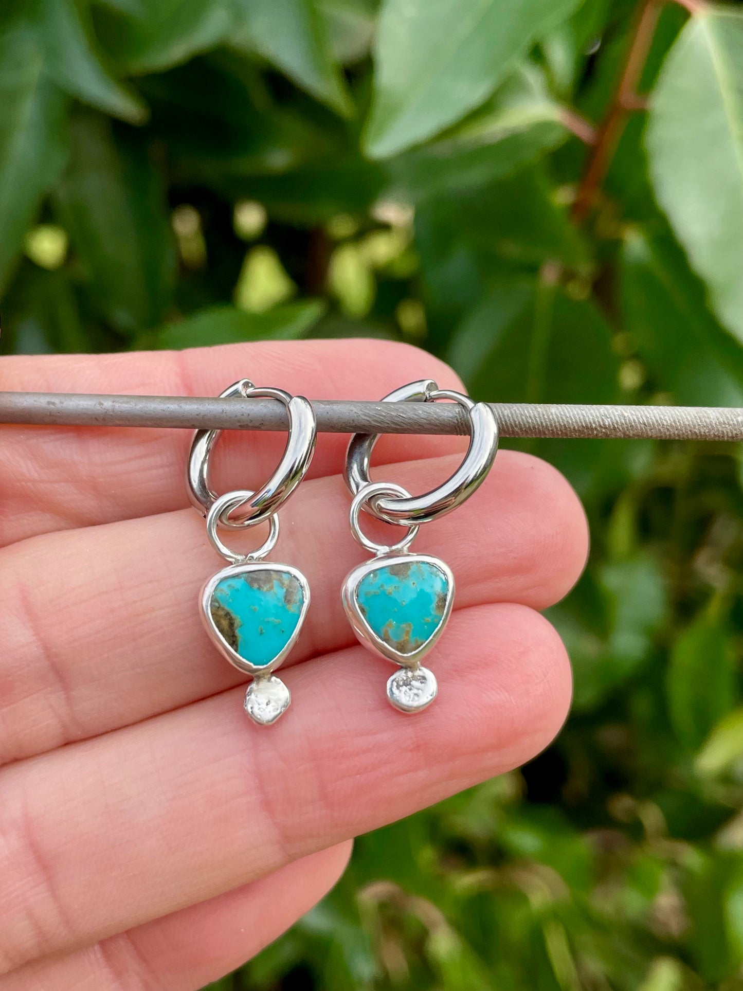 Turquoise Huggie Hoop 2