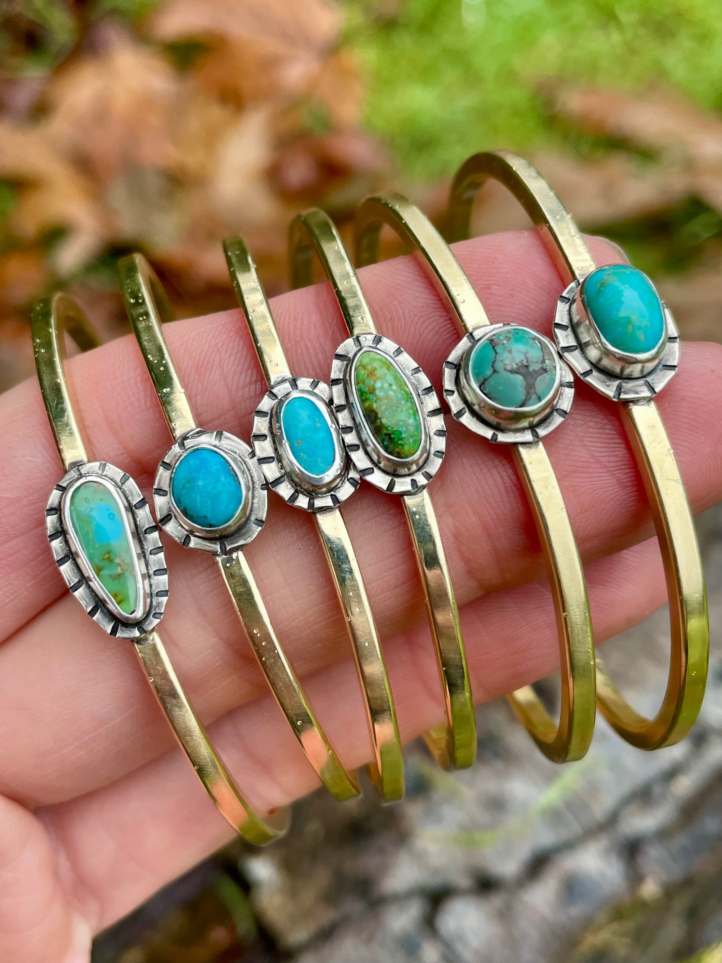 Mixed metal Turquoise Cuff 6