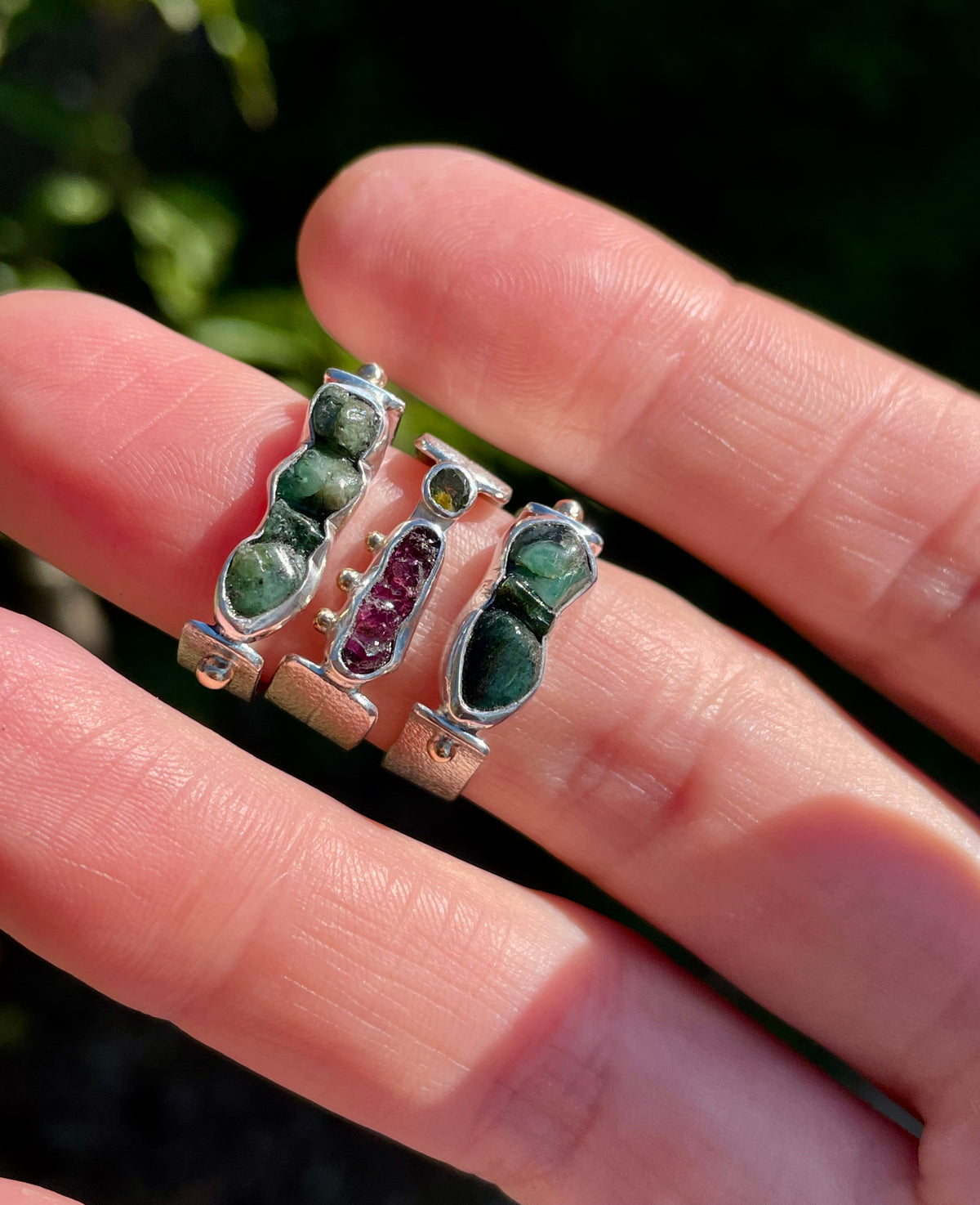 Emerald east/west Ring size 8