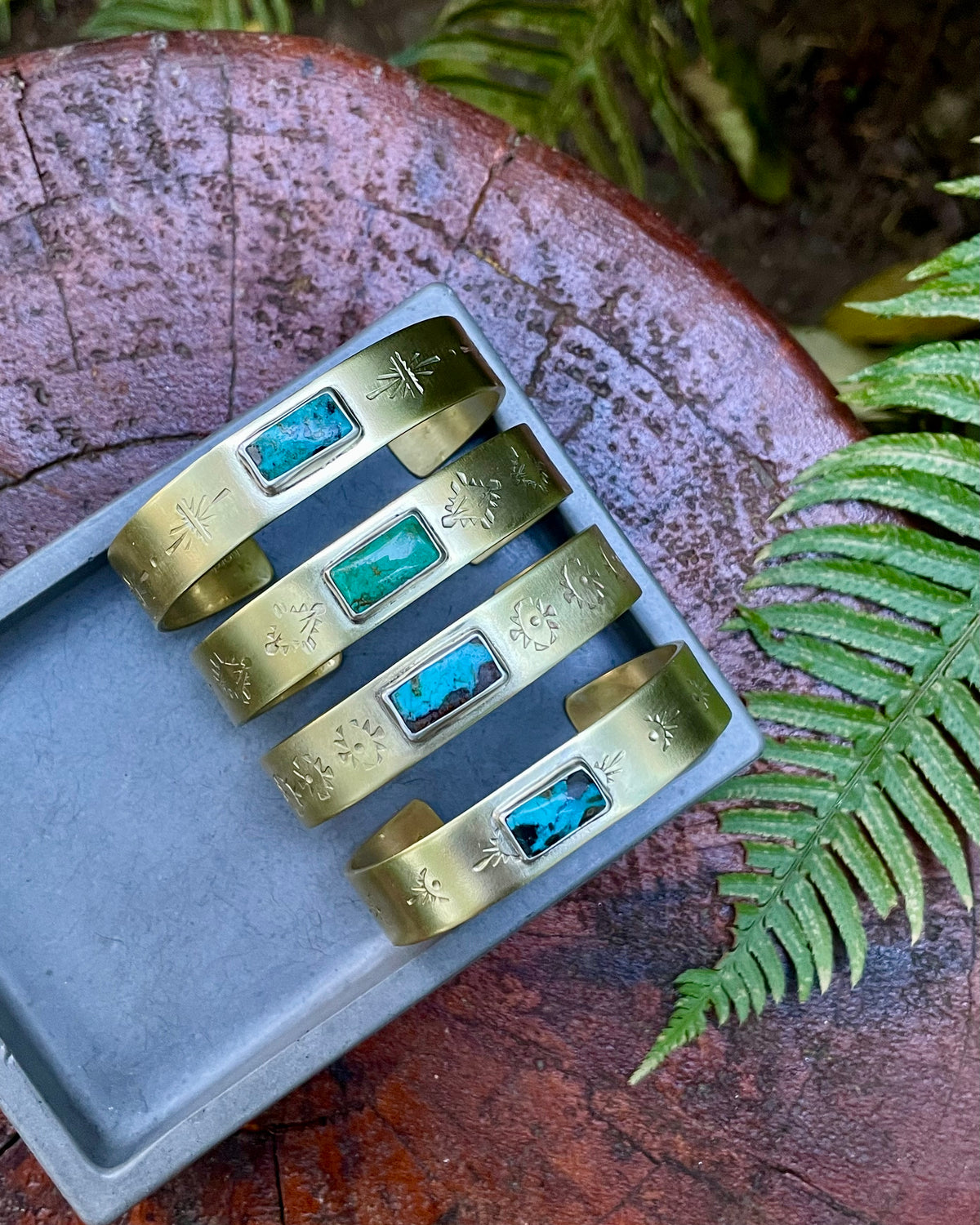 Mixed metal Turquoise Cuff 3