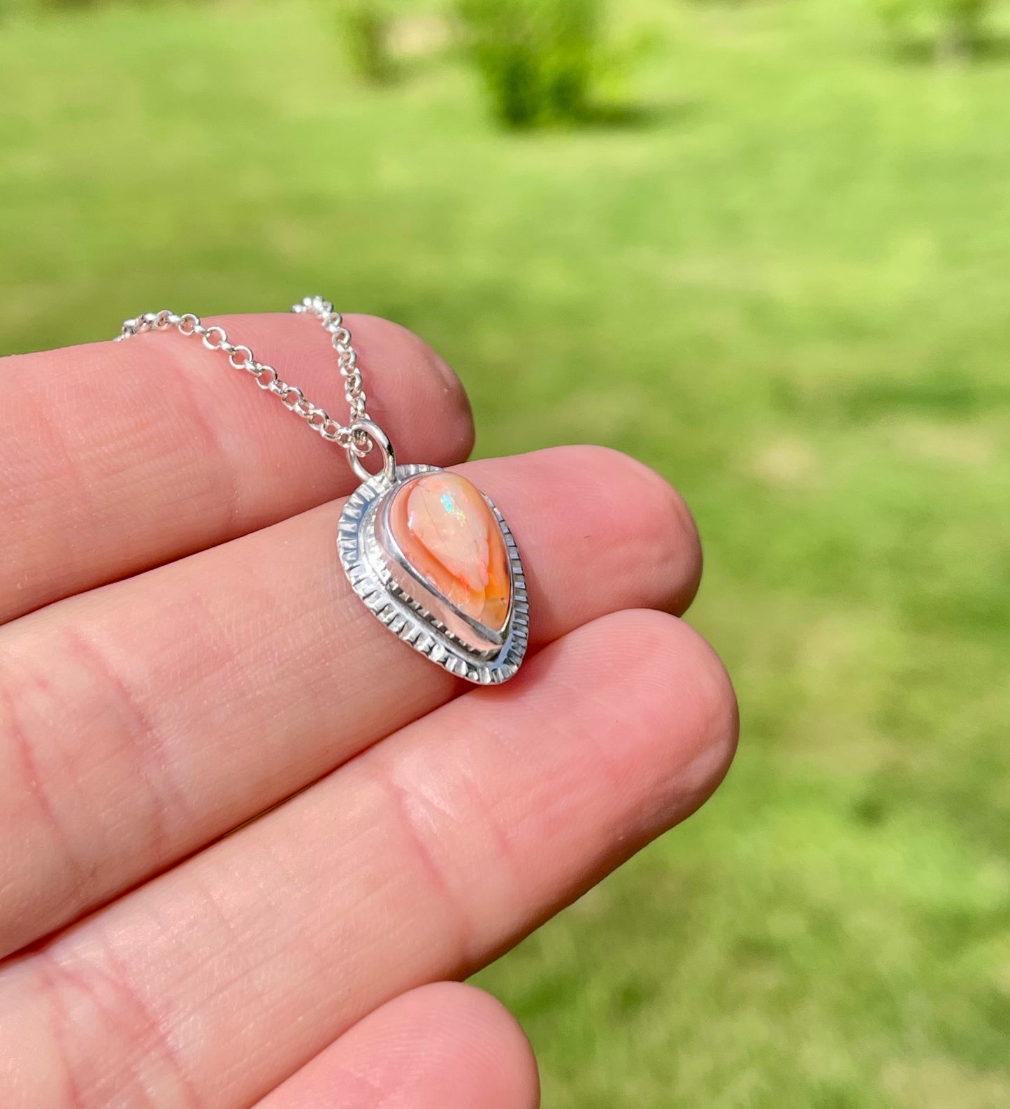 Mexican Fire Opal necklace