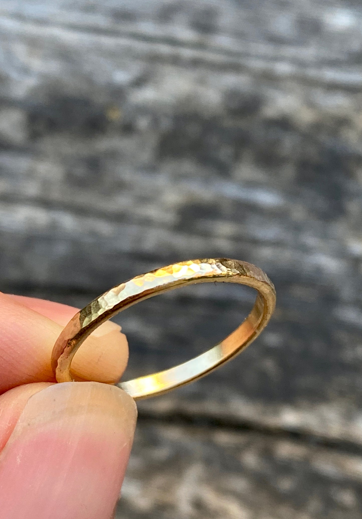 Made to order 14 karat Gold band *Live your life Collection