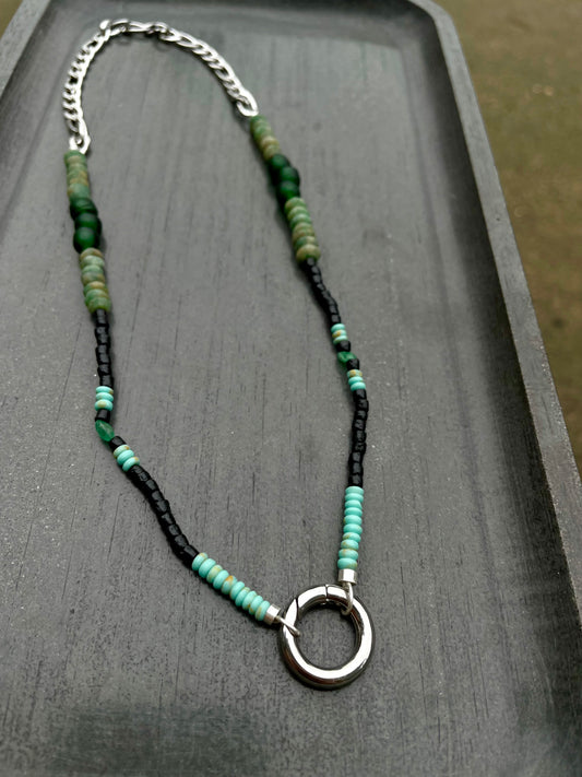 Beaded charm holder Necklace no2