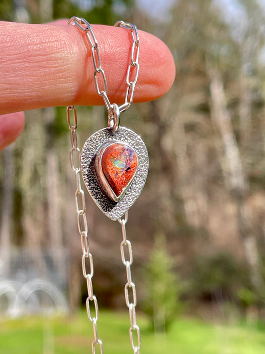 Mexican Fire Opal Necklace 3