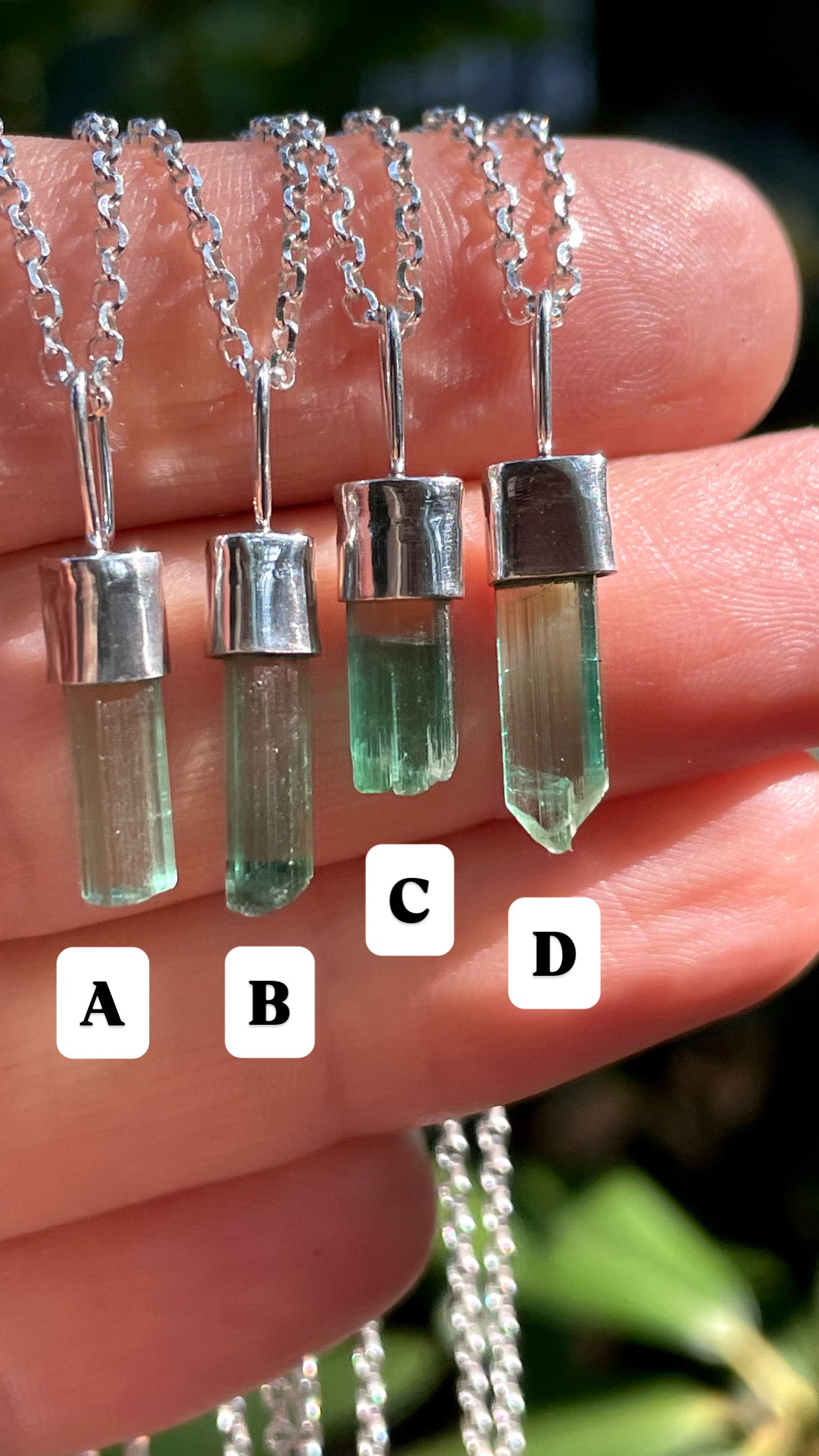 Tourmaline Crystal Necklace