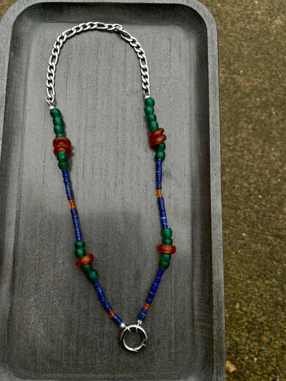 Beaded charm holder Necklace no1