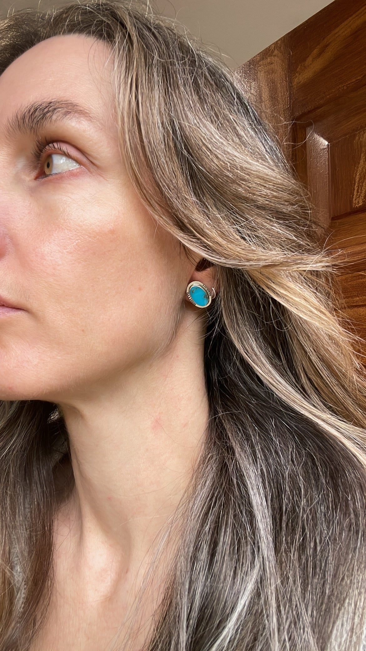 Kingman Turquoise Studs