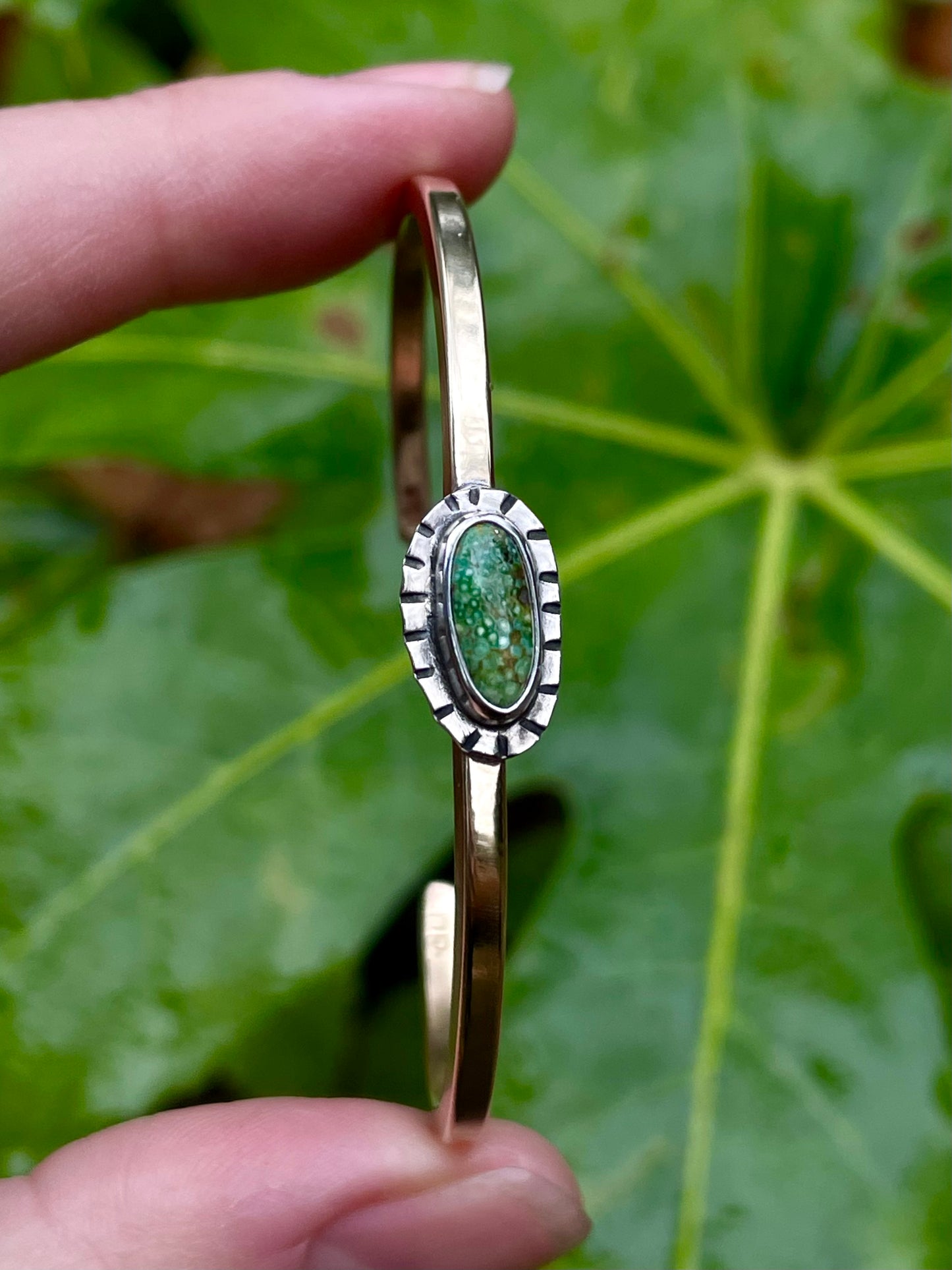 Mixed metal Turquoise Cuff 1