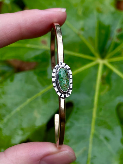 Mixed metal Turquoise Cuff 1