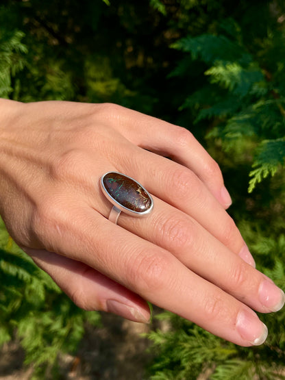 Boulder Opal Ring size 8.75