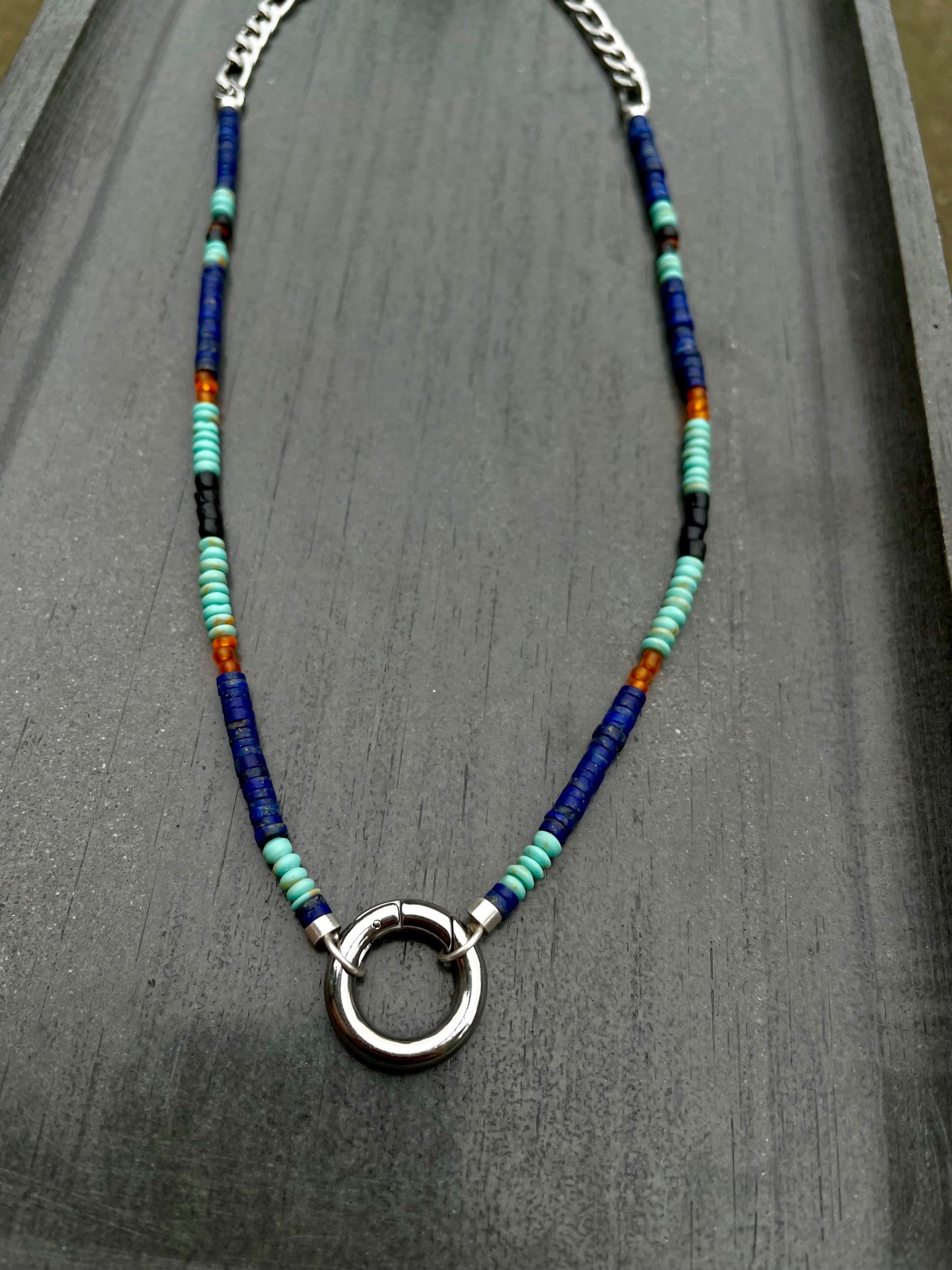 Beaded charm holder Necklace no5