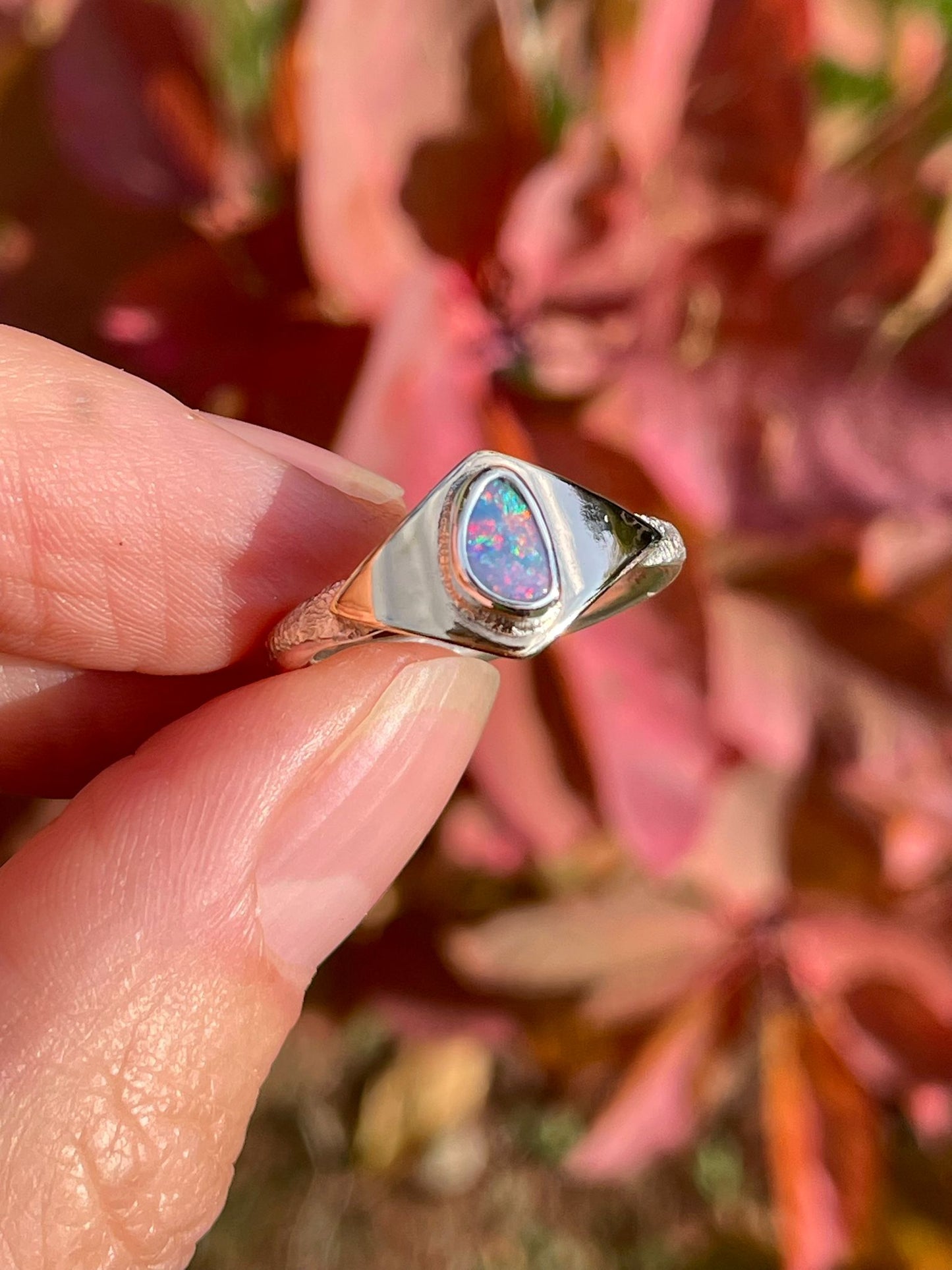 10k Gold and Sterling Opal Ring