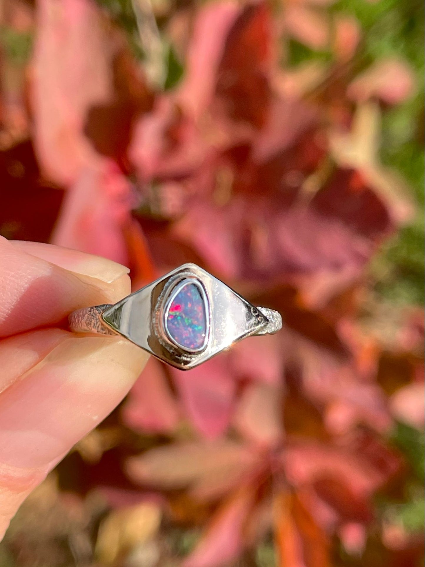 10k Gold and Sterling Opal Ring