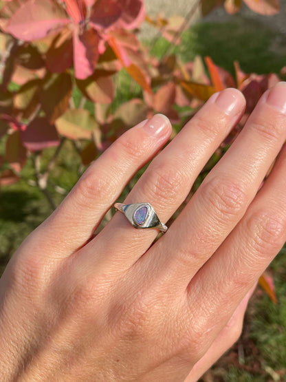 10k Gold and Sterling Opal Ring
