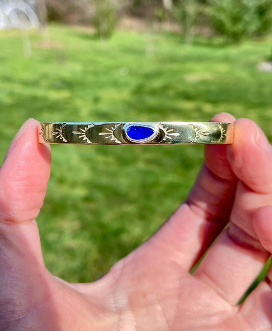 Australian Opal Brass Cuff 3