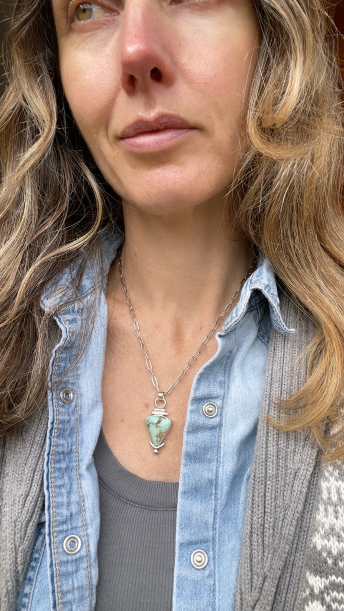 Variscite Pendulum Necklace
