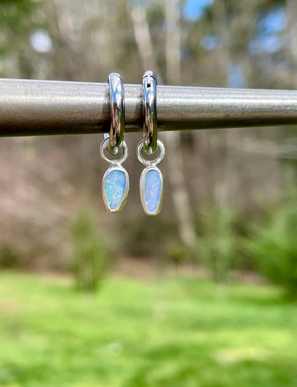 Australian Opal Huggie Hoop 2