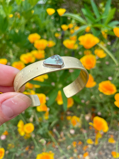 Stamped Brass Cuff with Varicsite 2