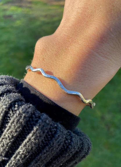 Squiggly Sterling Silver Cuff