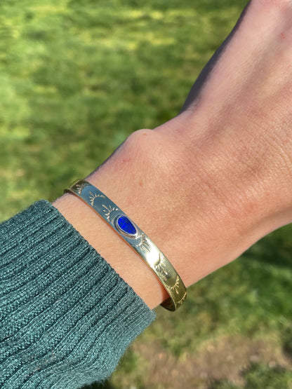 Australian Opal Brass Cuff 3