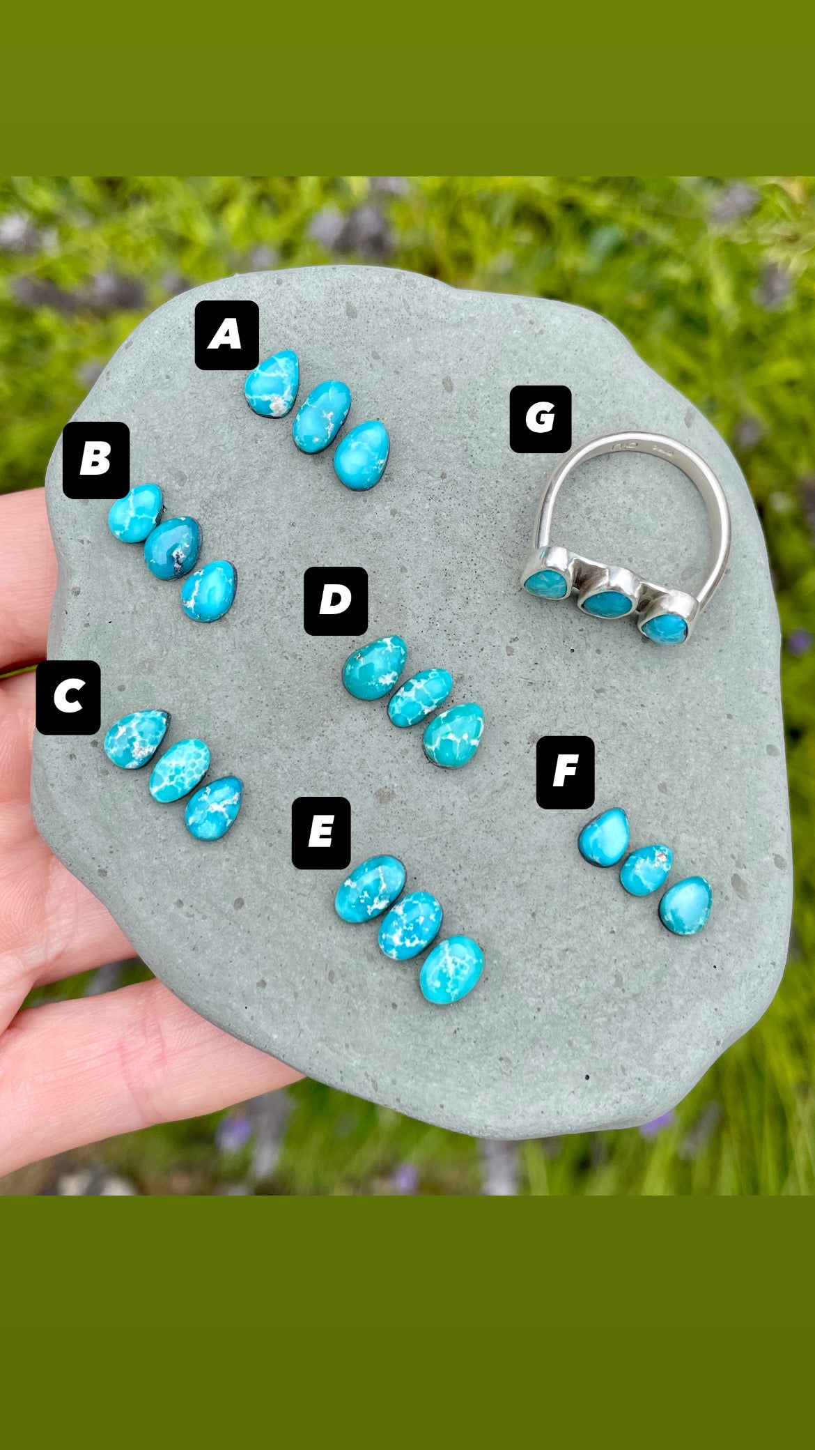 Made-To-Order Tripple Turquoise Ring