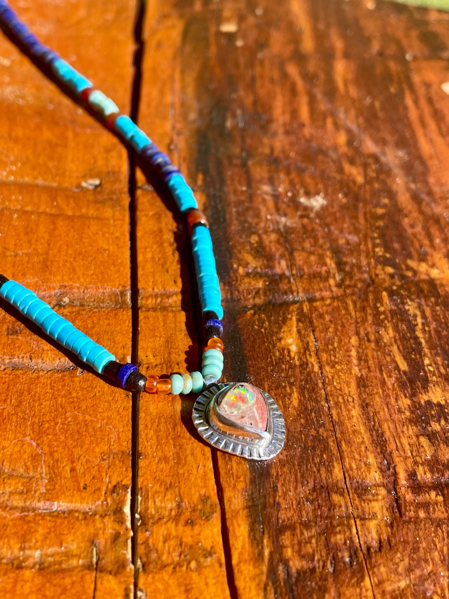 Mexican Fire Opal Beaded Necklace