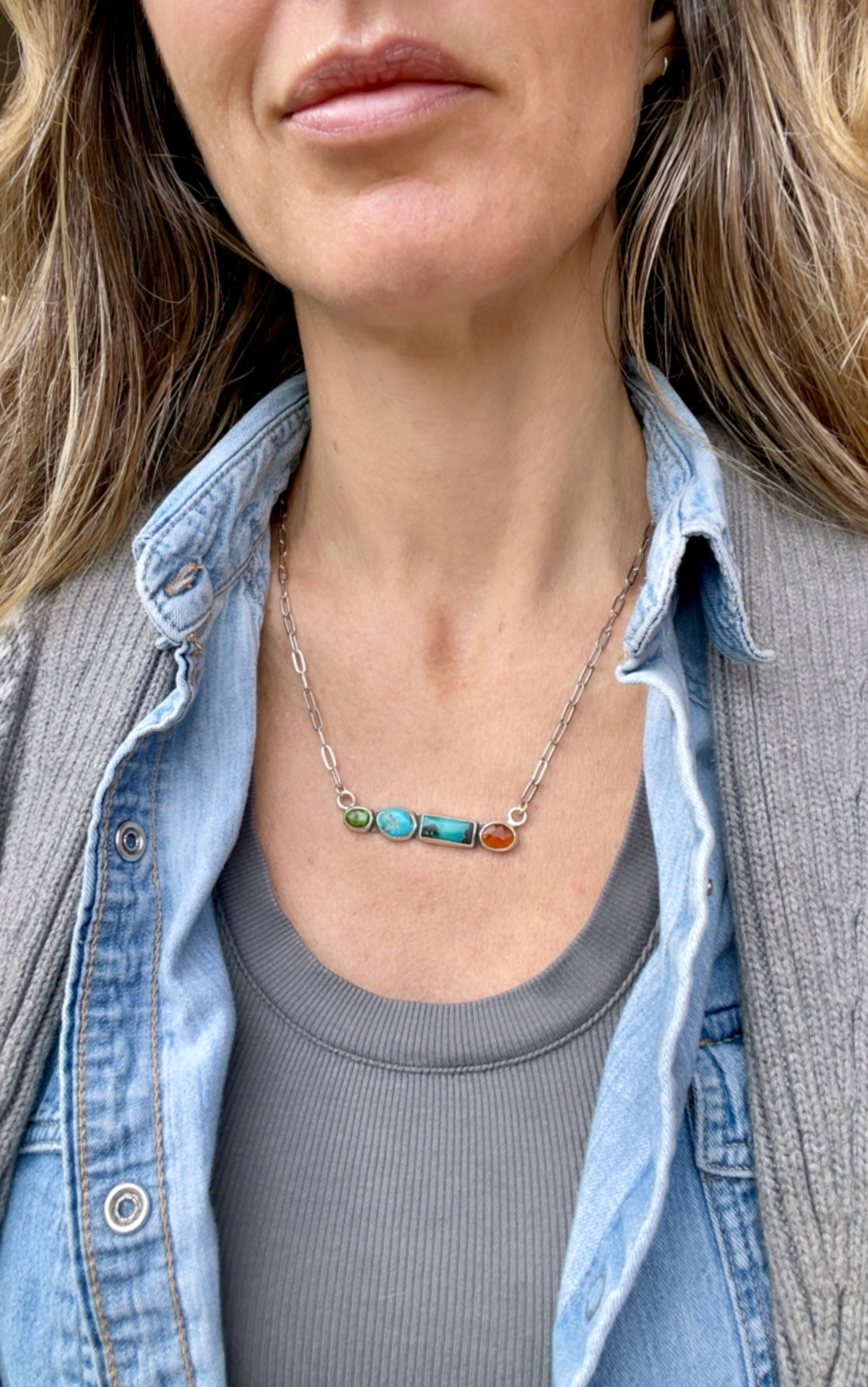 Straight Gem Collector Necklace 3