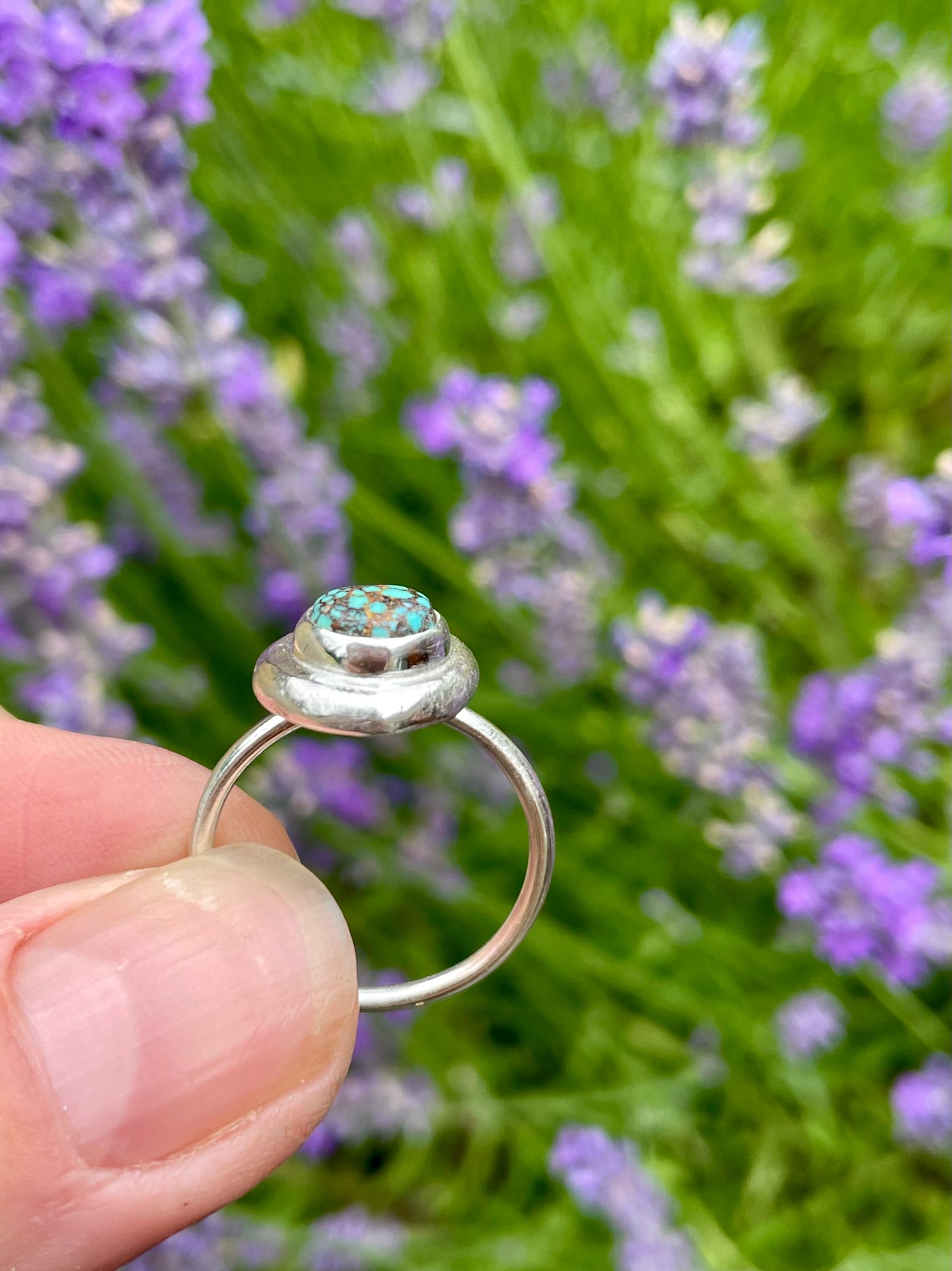 Recycled Turquoise Ring size 9.5
