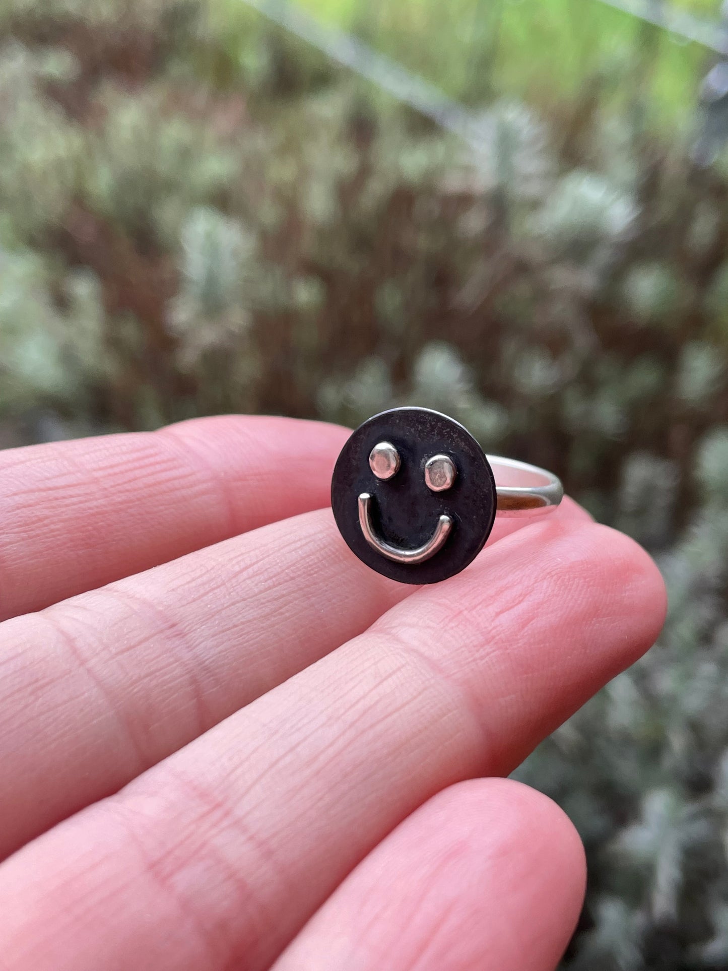 Sterling Silver Smiley Ring