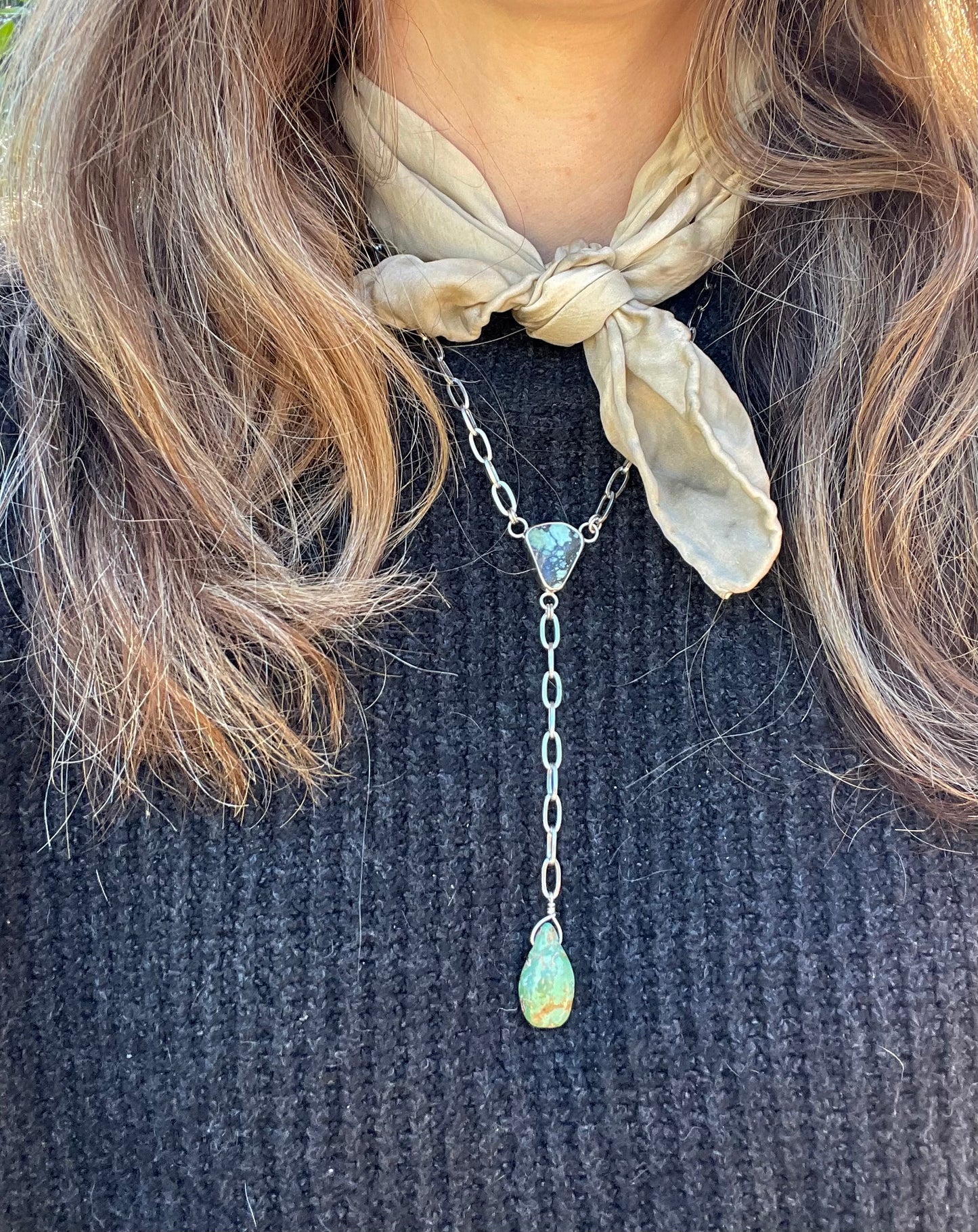Turquoise Lariat Necklace 2