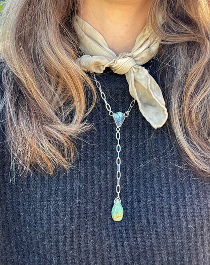 Turquoise Lariat Necklace 2