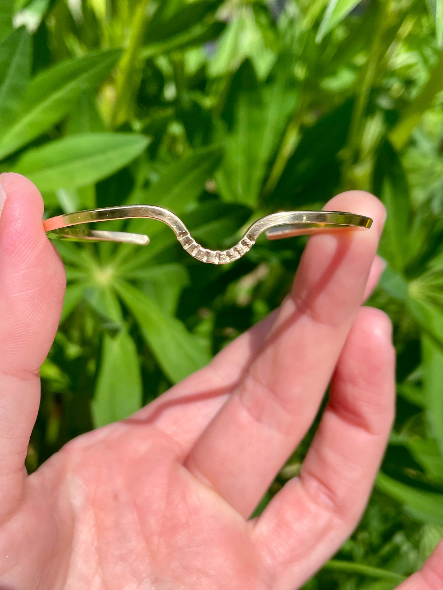 Wavy Brass stacking Cuff