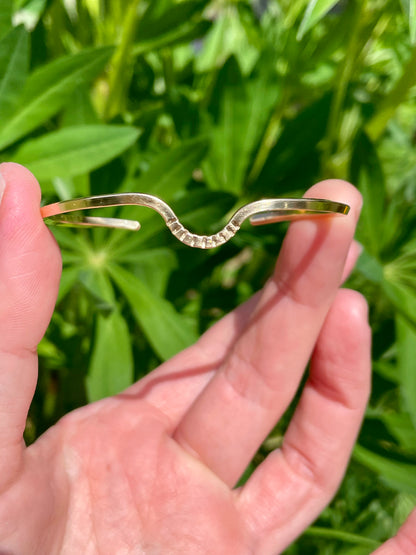 Wavy Brass stacking Cuff