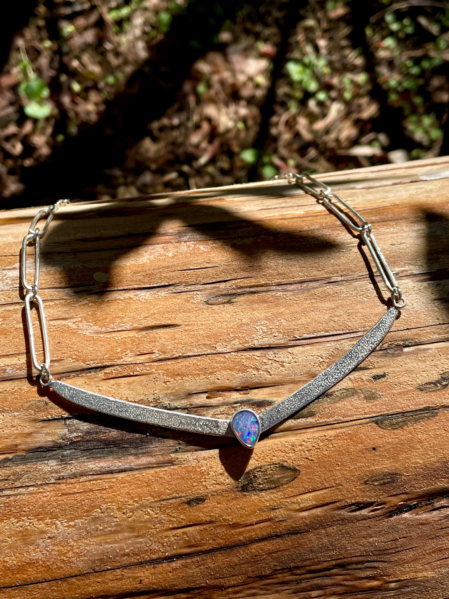 Australian Opal Bar Necklace
