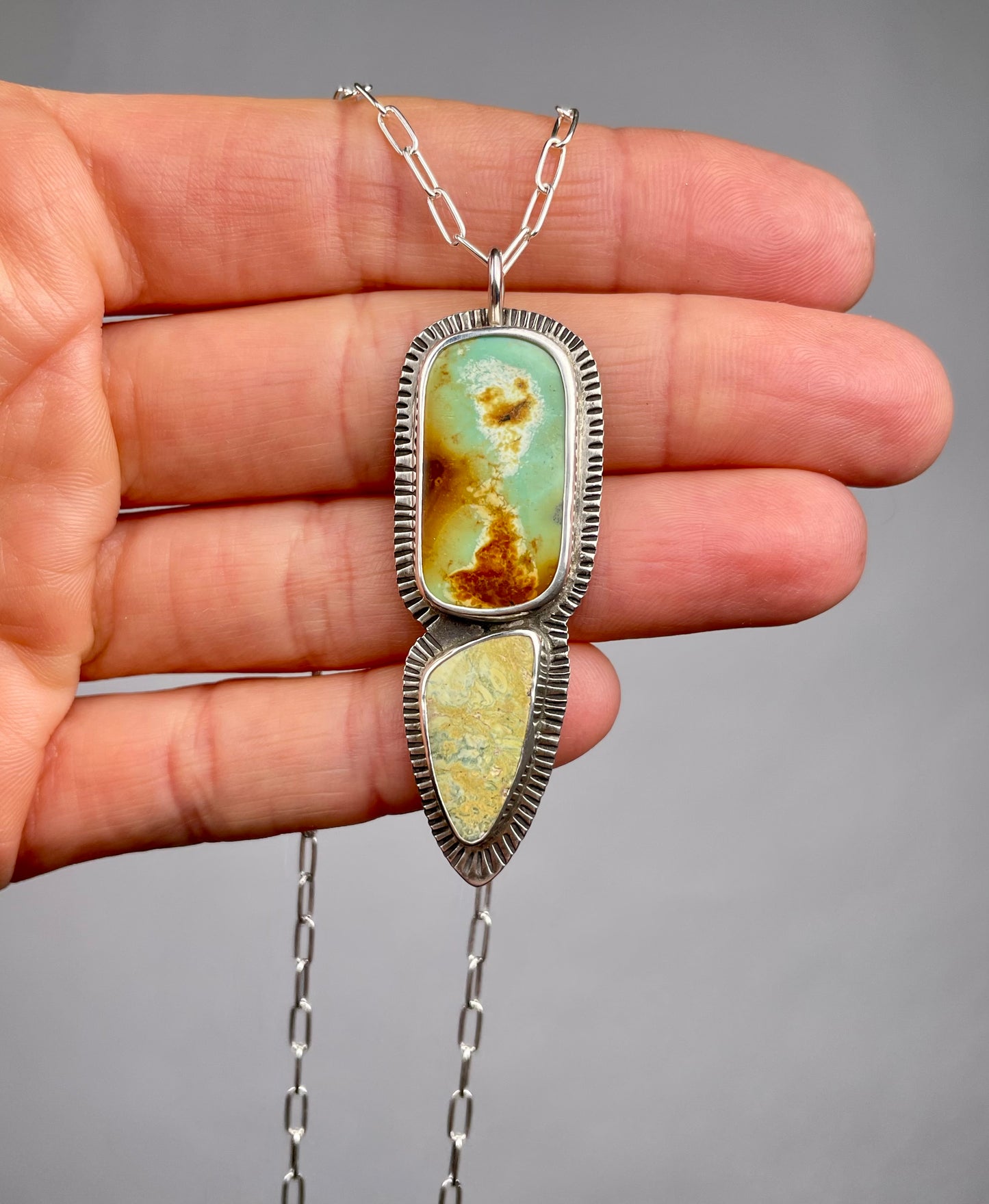 Double Variscite Pendant