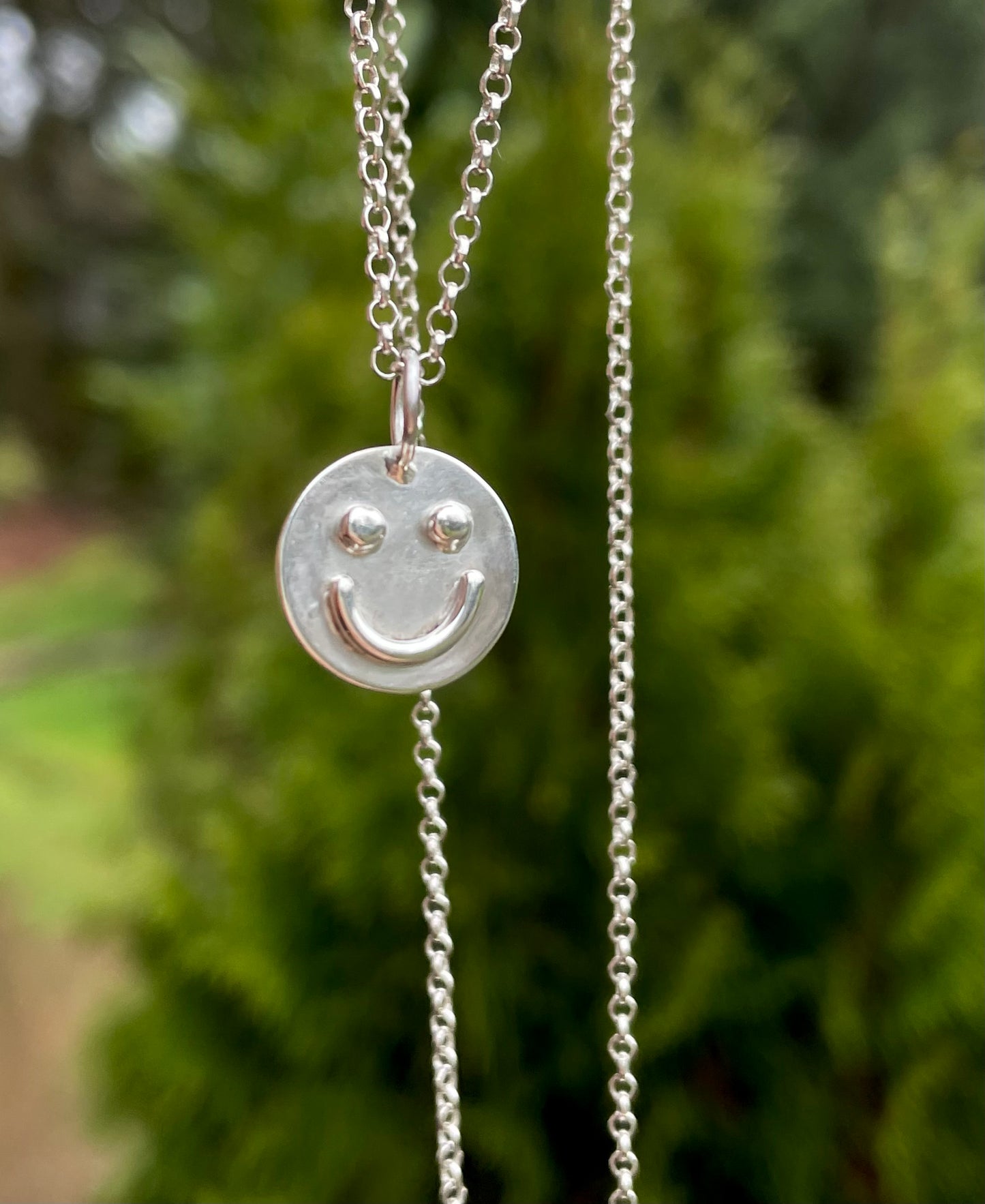Sterling Silver Smiley Pendant