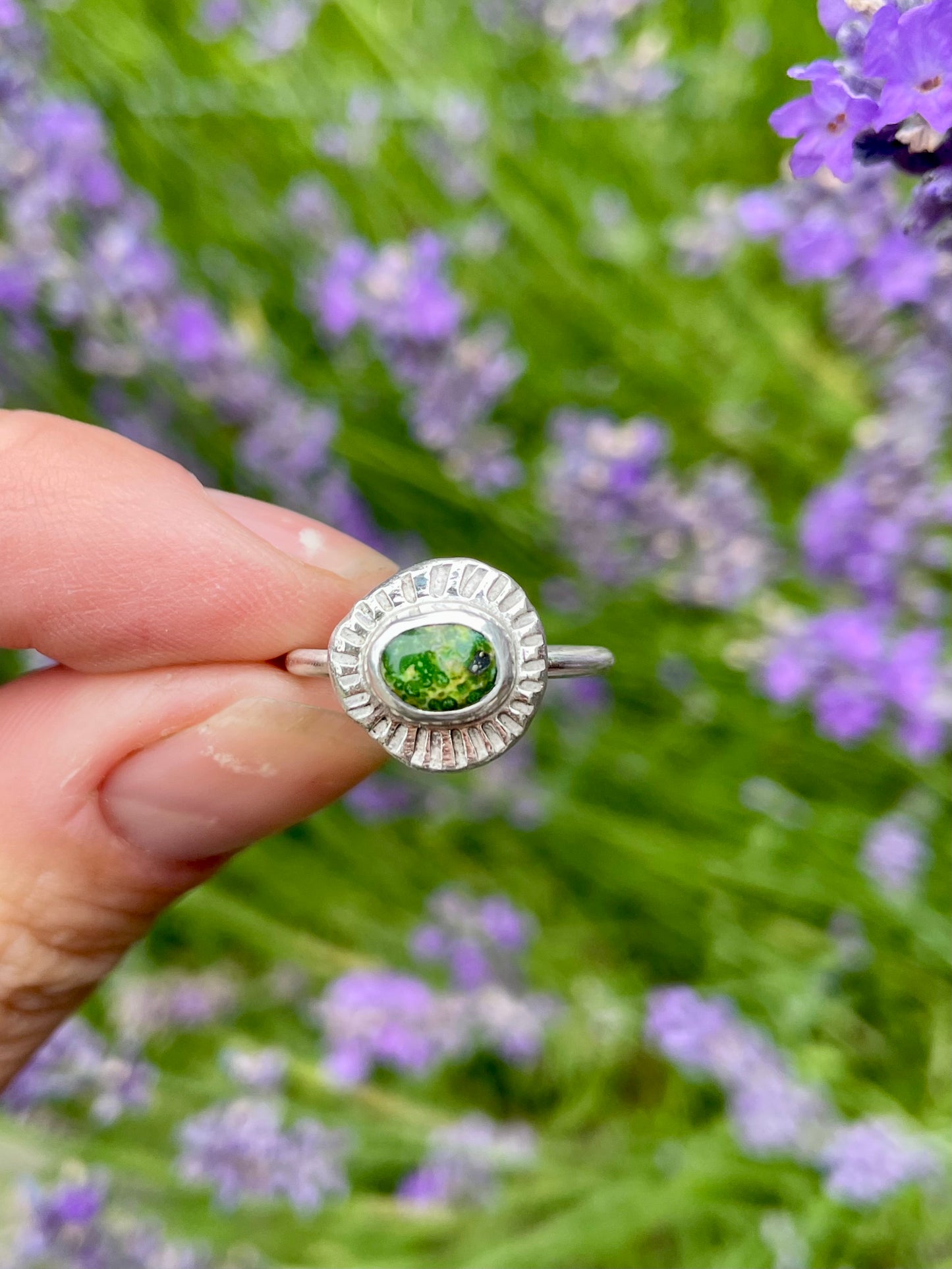 Recycled Turquoise Ring size 6