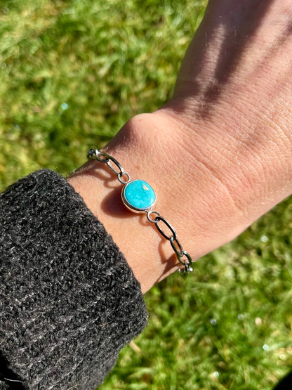 Turquoise chain bracelet 1