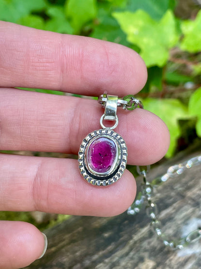 Fuchsia Tourmaline Necklace