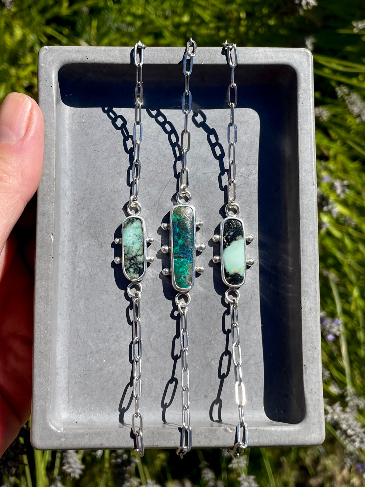 Azurite & Malachite Chain Bracelet