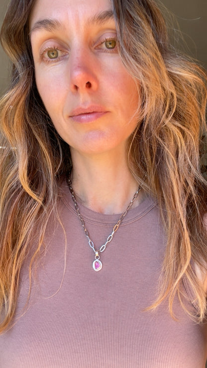 Zinnia bloom Necklace 4