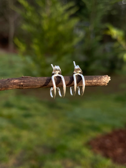 Crecsent Sterling Hoops