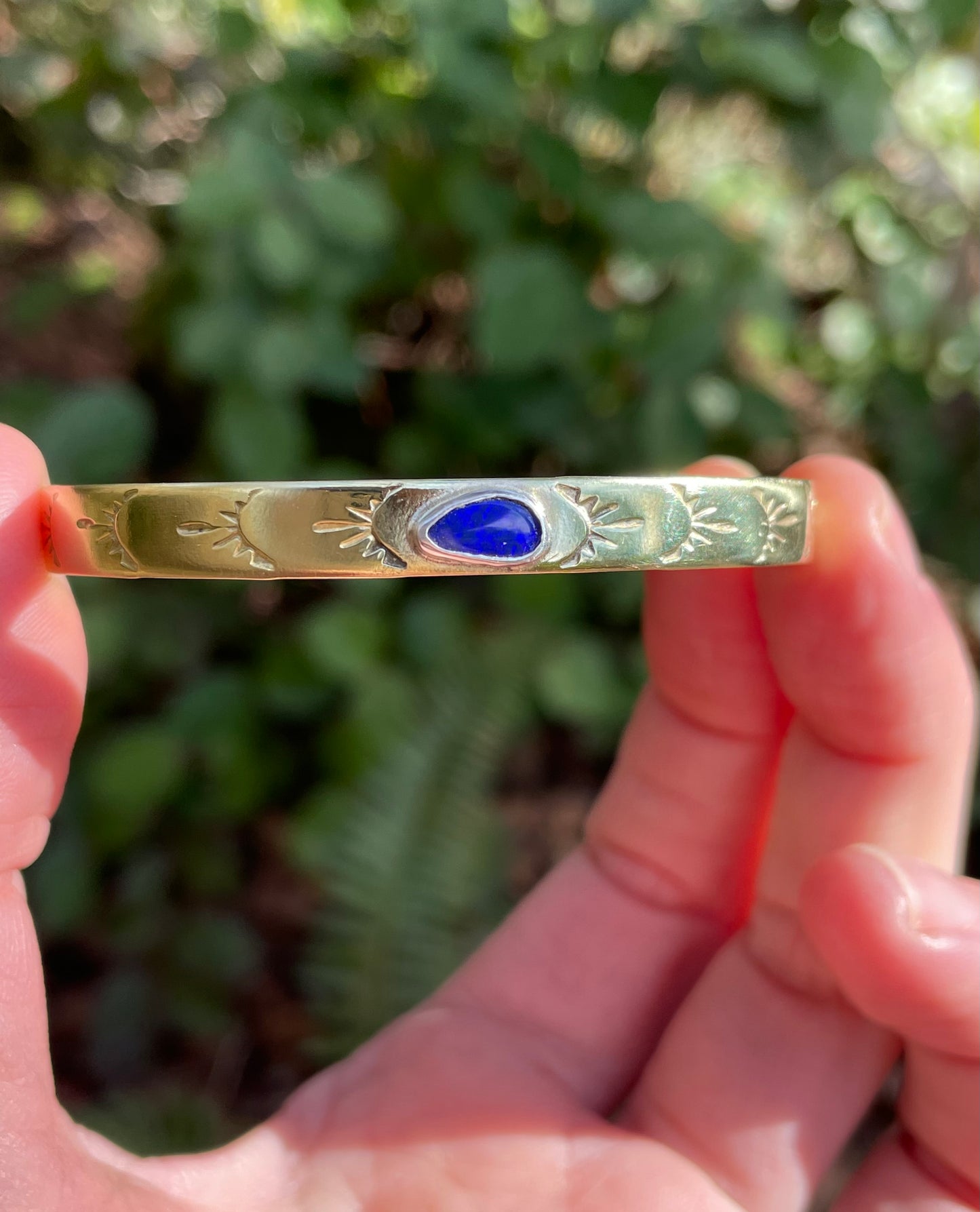 Australian Opal Brass Cuff 3