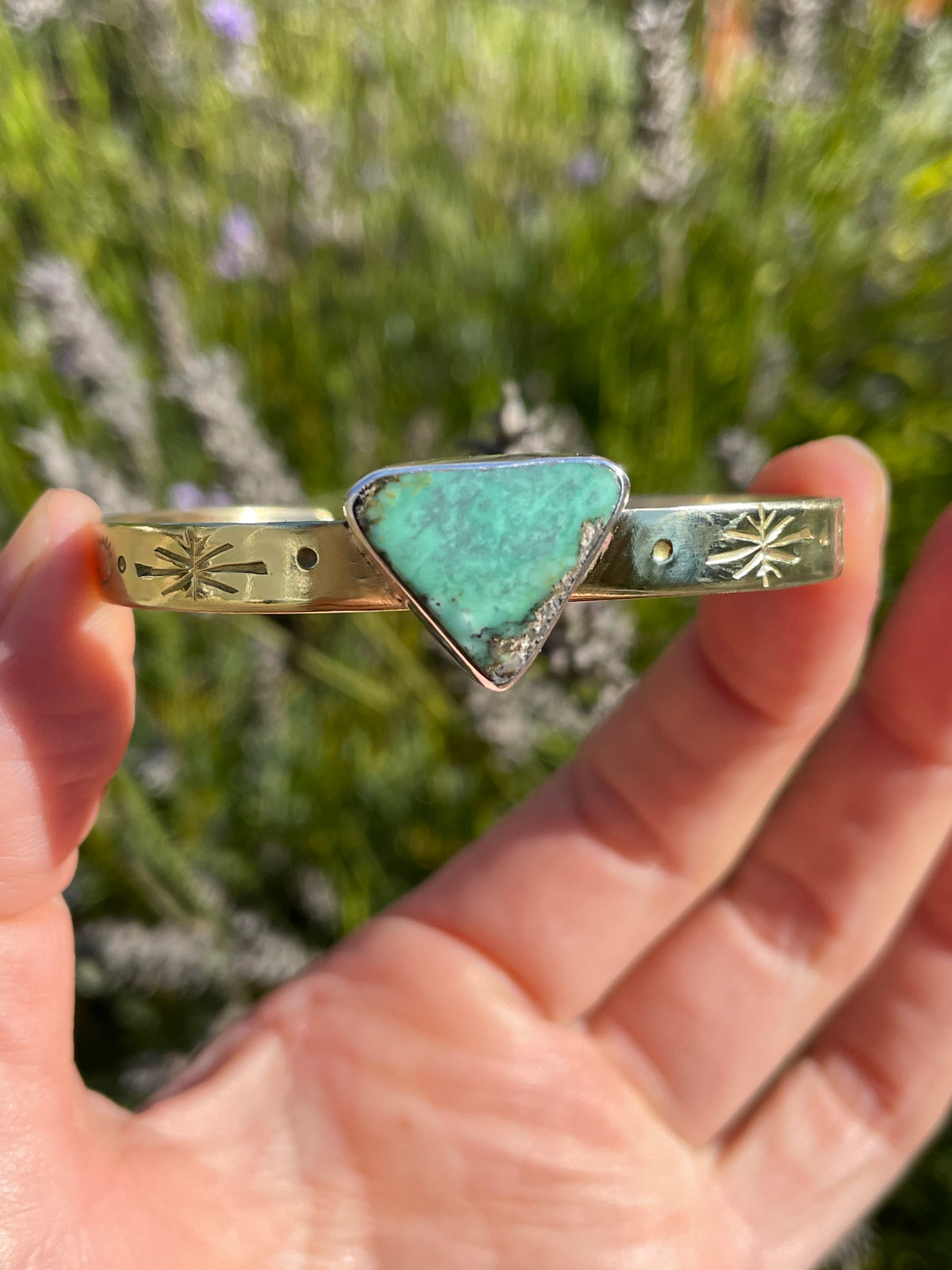 Mixed Metal Variscite Cuff 2