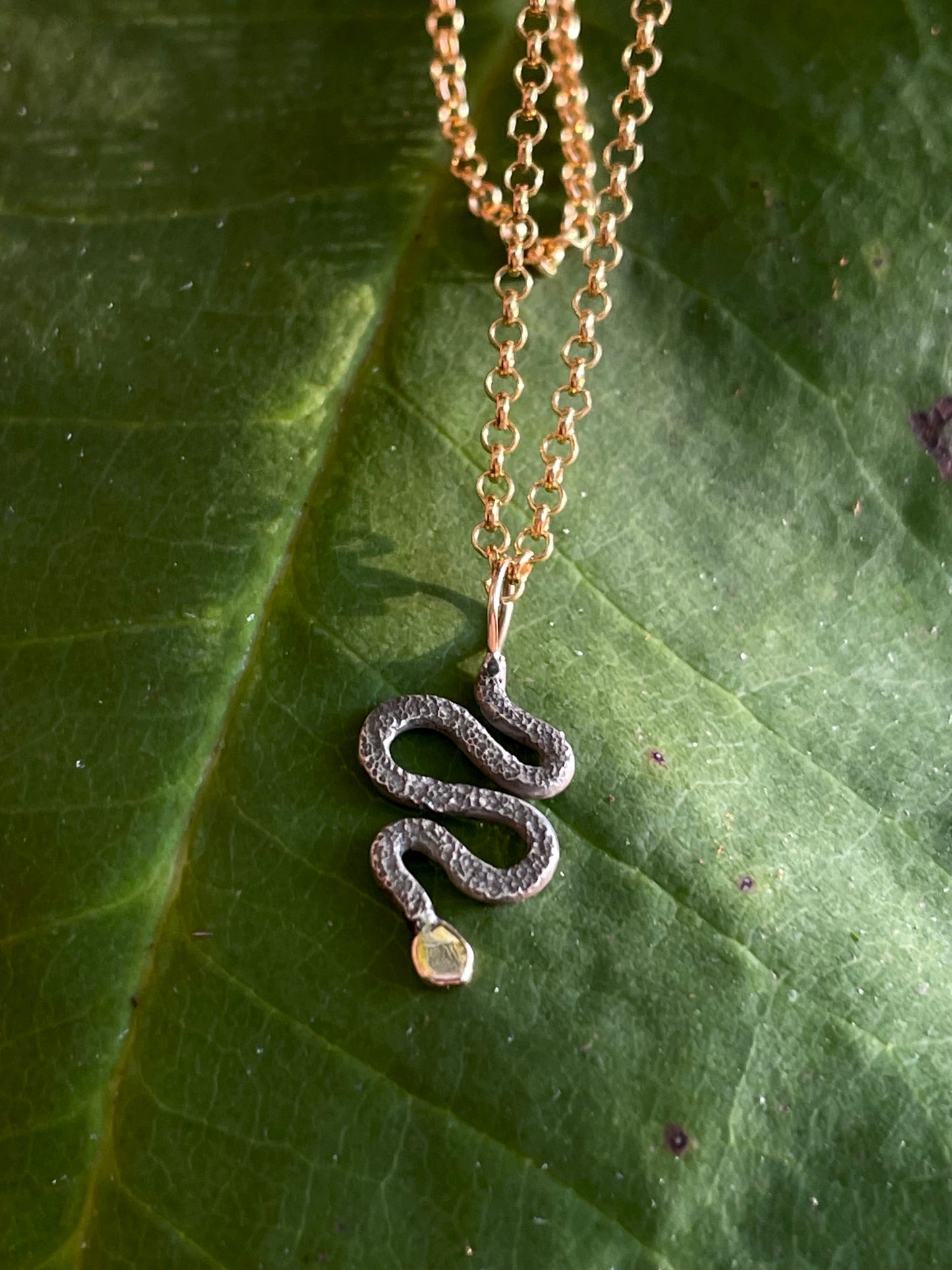 Gold and Silver Serpent Necklace