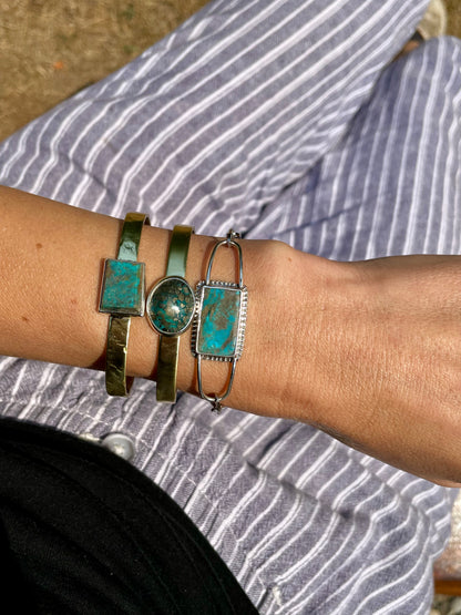 Persian Turquoise Oblong Chain Bracelet