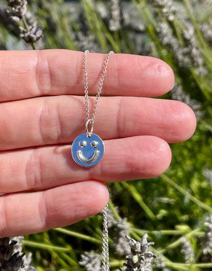 Sterling Silver Smiley Necklace